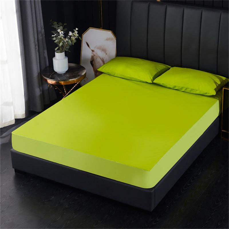 Sicherer Wasserdichter Matratzenschoner Weich Bequem Atmungsaktiv Einfarbig Spannbettlaken Bettwäschebezug Keine Kissenbezüge enthalten