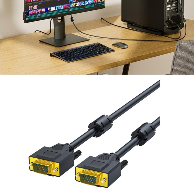 High Performances VGA Connectors Cable Builts In EMIs Protections Ensures Stable Signals for Home Theater Systems
