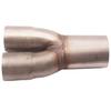 2-1 Stainless Steel Motorsports Exhaust Merge Collector Dual 2" ID and Inlet Single 2.5" OD Outlet Merge Collector
