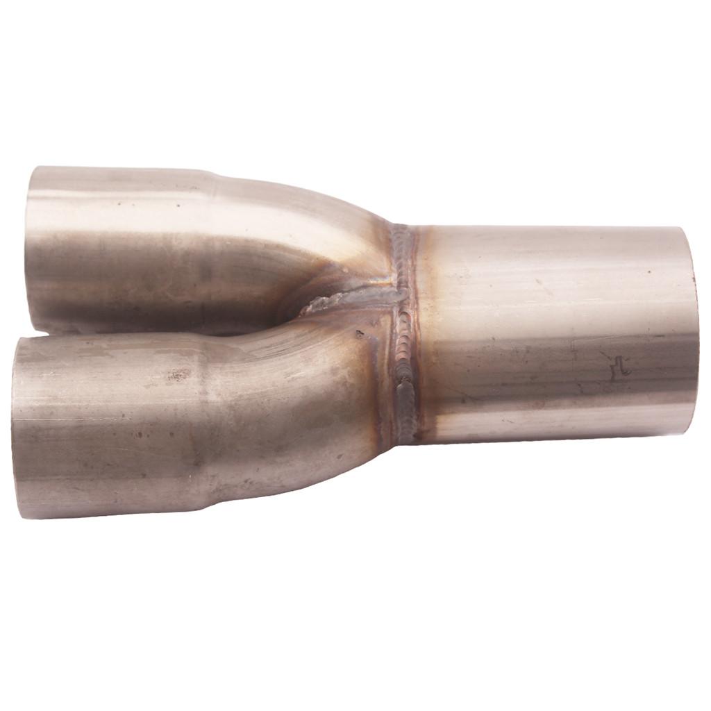 2-1 Stainless Steel Motorsports Exhaust Merge Collector Dual 2" ID and Inlet Single 2.5" OD Outlet Merge Collector