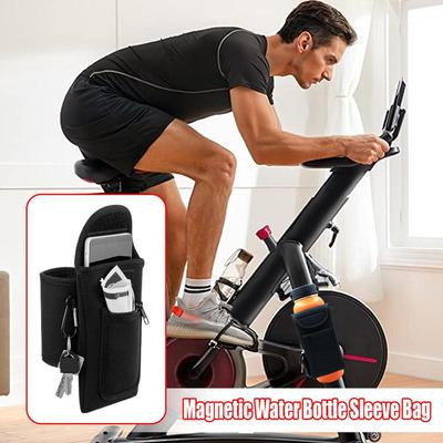 Gym Magnetic Bottle Sleeve Magnetic Water Bottle Holder with Phone Holder Stable Water Bottle Carrier Convenient Magnetic Water
