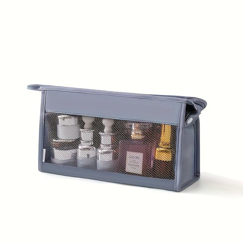 Large Capacity Makeup Storage Travel Bag with Mesh Compartments - Suitable for Portable Cosmetics Storage During Travel, Business Trips, and Daily Use