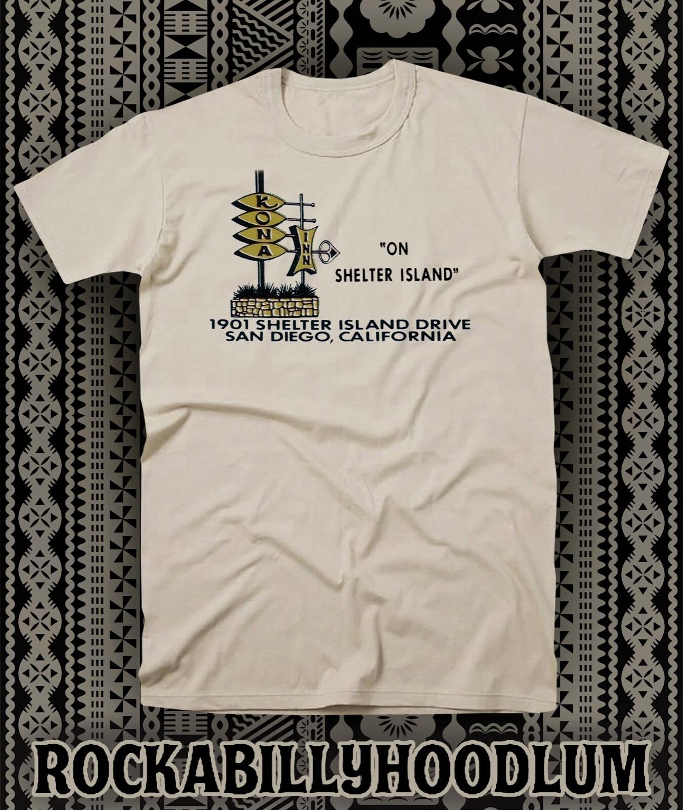 Retro Tiki Art Tee T Shirt Cotton Mug Bar Restaurant Kona Inn Shelter Island XXL