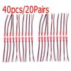 For JST SM-2Pin 2-Pin Connector Cable Set 40pcs 22AWG 100mm Wire with 20 Male and 20 Female for LED Lighting Projects