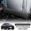 Seat Kick Pad For Ford Mustang GT 2024 2025 Leather Car Interior Front Seat Anti Kick Mat Sticker Protective Accessories