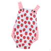 Baby Girls Straberry Romper Cotton Jumpsuit Sleeveless
