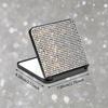 1PC Sparkling Rhinestone Portable Folding Makeup Mirror - Dual-Sided Square Design for Purses & Handbags, Make Up Mirror