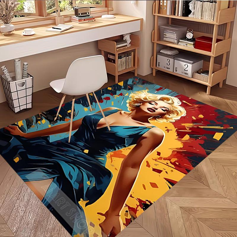 Marilyn Monroe Print Vloerkleed, Wasbaar Vloerkleed, Voor Entree Slaapzaal Wasruimte Kantoor Studeerkamer, Woondecoratie Verjaardag Kerstcadeau