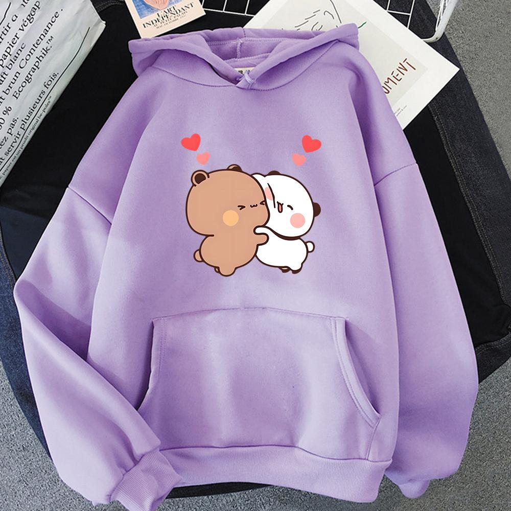Panda Bear PandaBear Hoodie Women/Men Kawaii Cartoon Sweatshirt Cute Graphic Printing Pullovers Long Sleeve Casual Sweatshirts