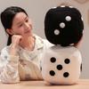 25cm Entertaining Dice Pillow Soft Stuffed Plush Toy Black White Dice Rolling Game Props Compare Sizes Funny Present Ideal For Party Entertainment