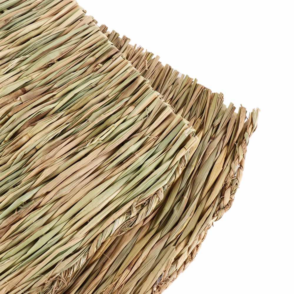Woven for Small Animal Bunny Grass Mat Pet Cage Pad Rabbit Grass Chew Mat Hamster Sleeping Bed