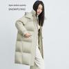 SNOWFLYING Women's Casual Hooded Mid-Length Down Jacket