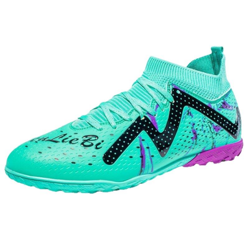 2025 New Football Shoes Men's High Spikes Grass Training Game Sports Shoes