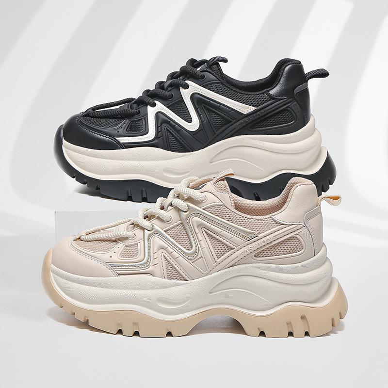 Spring and Summer New Brand Platform Dad Shoes Women's Retro Versatile Korean Version Sports Shoes Casual Niche Girls Running Shoes