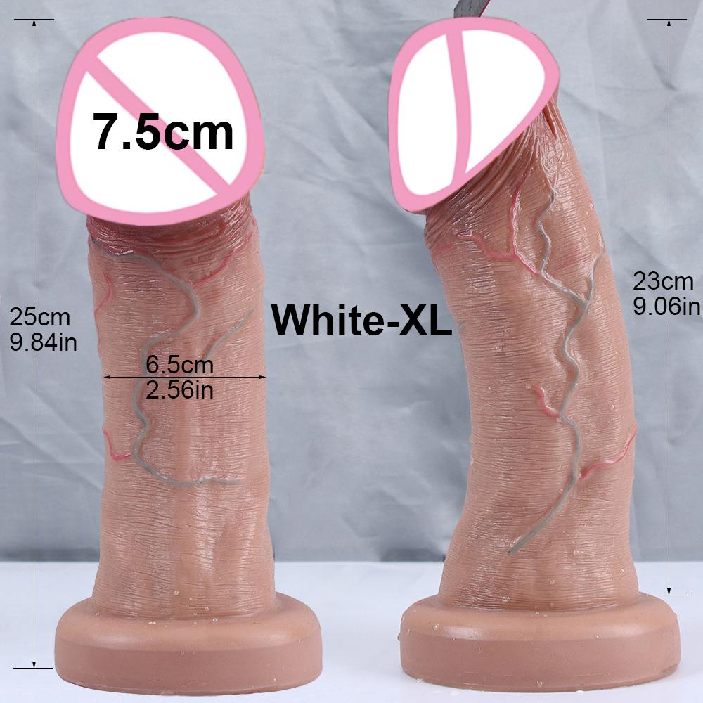 New 7.5cm Big Glans Penis Realistic Dildo Huge Anal Plug Suction Cup Adult Strapon Sex Toys For Woman Vagina Orgasm Masturbation