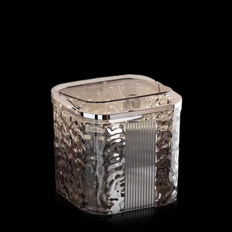 Прозрачное настольное мусорное ведро нажимного типа