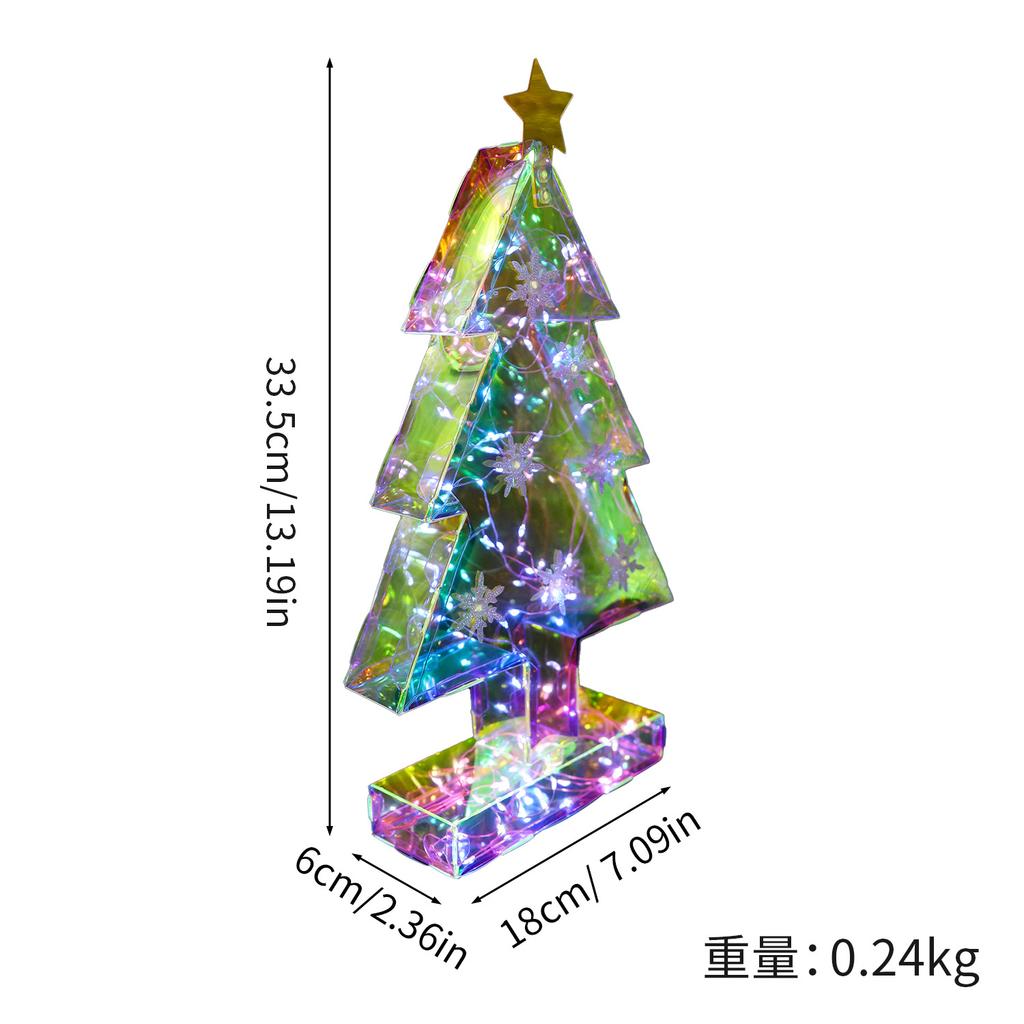 Cartoon Crafts Decor Iridescent LED Light Up Figurines Ornaments Halloween Spooky Festival Christmas Party Gift for Kids Friends