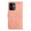 For Oppo Reno13 F 5G (Reno 13 FS 5G)/4G Case Butterfly Flower Imprinted Leather Phone Cover with Strap