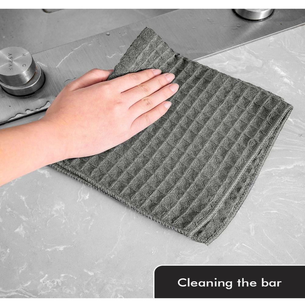No Lint Waffle Weave Dish Cloths High Fiber Cleaning Towel Coffee Machine Cleaning Towel Kitchen