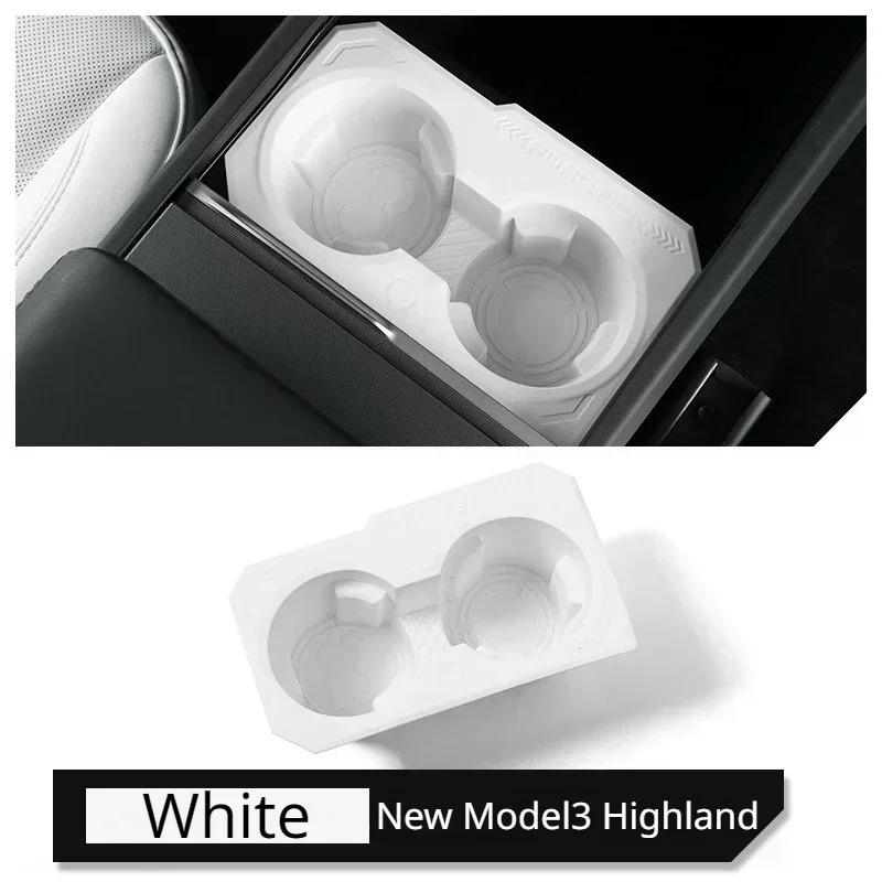 Rear Seat Water Cup Support Central Control Cup Holder for Tesla Model Y LAUNCH 2025/Model 3+ Highland Limiter Drink Coaster Pad