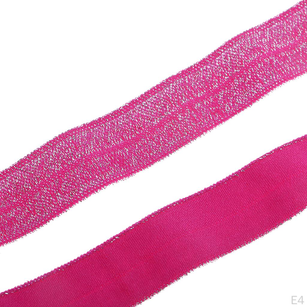 Glitter Elastic Band Sewing Ribbon Fold Over For Dress belt pocket