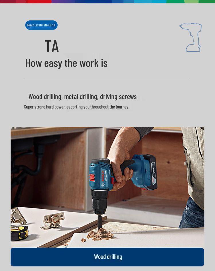 Bosch 18V Cordless Brushless Impact Driver Drill with Lithium-Ion Battery (GSR185/GSB185-Li)