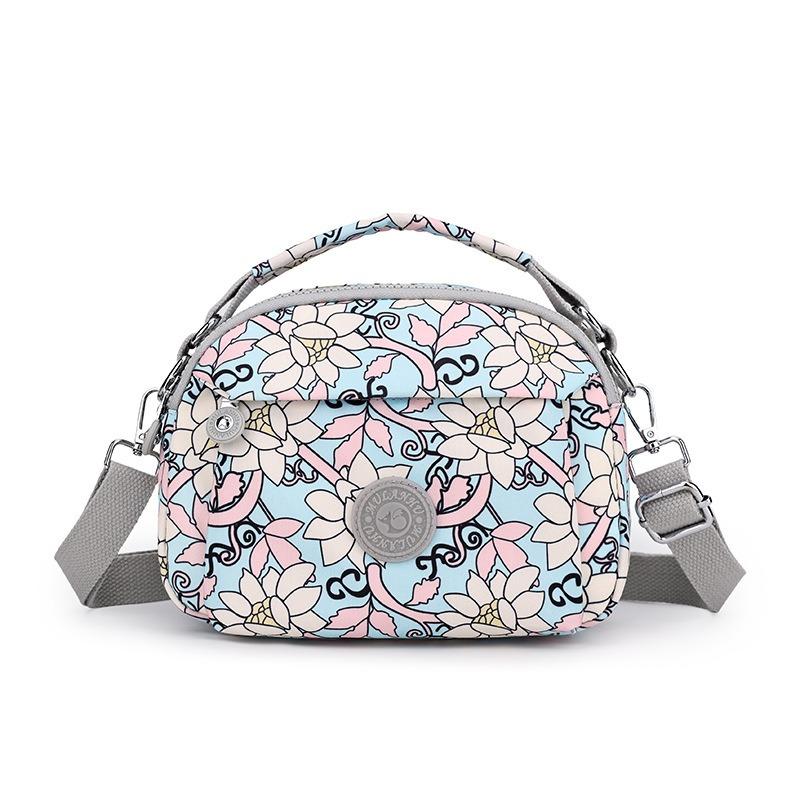 Modische bedruckte Schultertasche neu Mehrfachfach lässiger Trend Umhängetasche Nylon vielseitige Tasche Damen