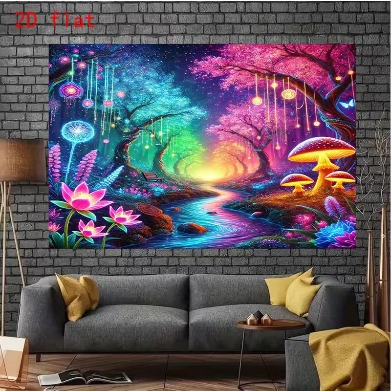 2D Magical Forest Banner, Fairy Tale Party & Live Background
