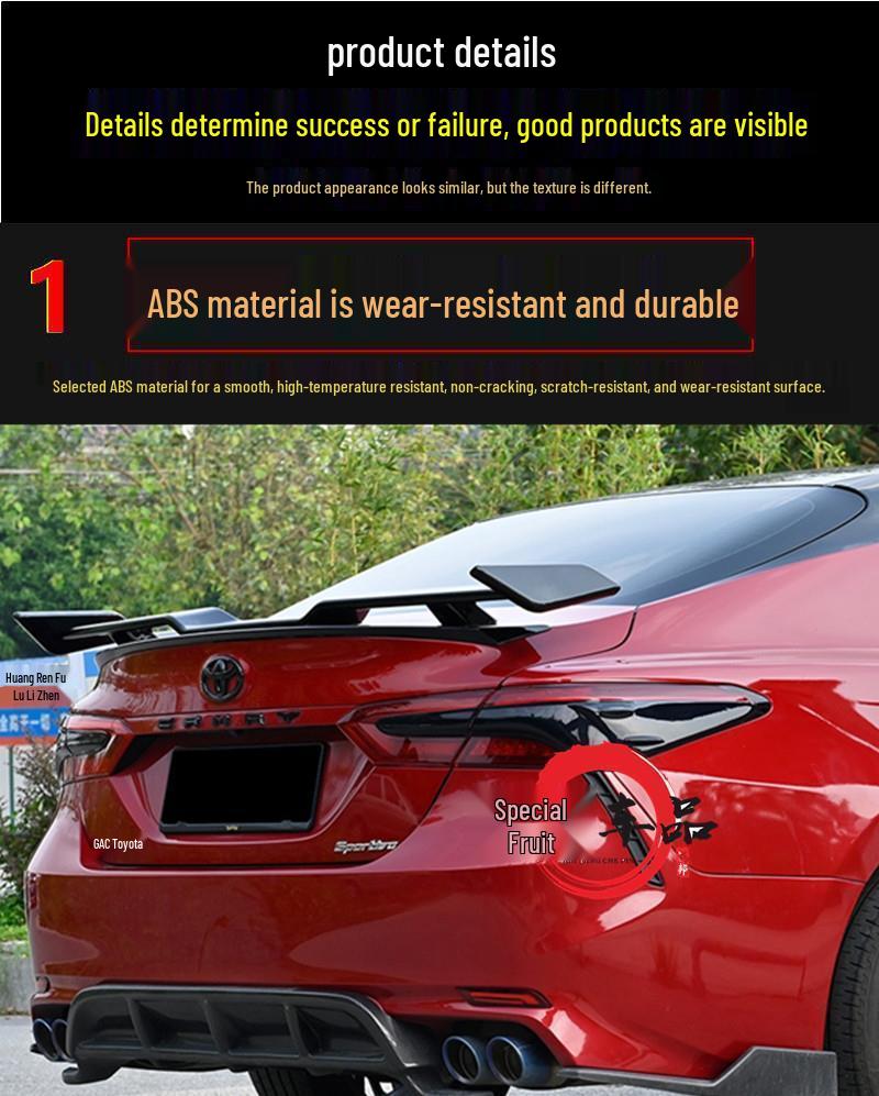 Toyota Camry TRD Sports Style Seagull Rear Wing Modification