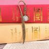 Metalltaschenuhr Lesezeichen Legierung Metall Seitenmarkierer Tragbar Vintage Lesezeichen Büro