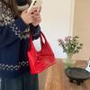 Christmas Vintage Bow Commuter Versatile Tote Bag New Red Women's Autumn and Winter Large Capacity Shoulder Underarm Bag