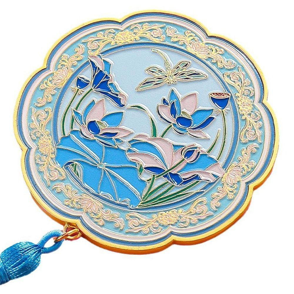 Portable Makeup Mirror Relief Design Cosmetic Mirror Exquisite Handheld Mirror  Tourist Souvenirs