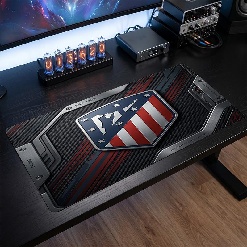 Tappetino Mouse Grande Stampato Atletico Madrid, Tappetino da Scrivania Morbido in Gomma Antiscivolo per Gaming, Decorazione per Ufficio, Laptop, Computer