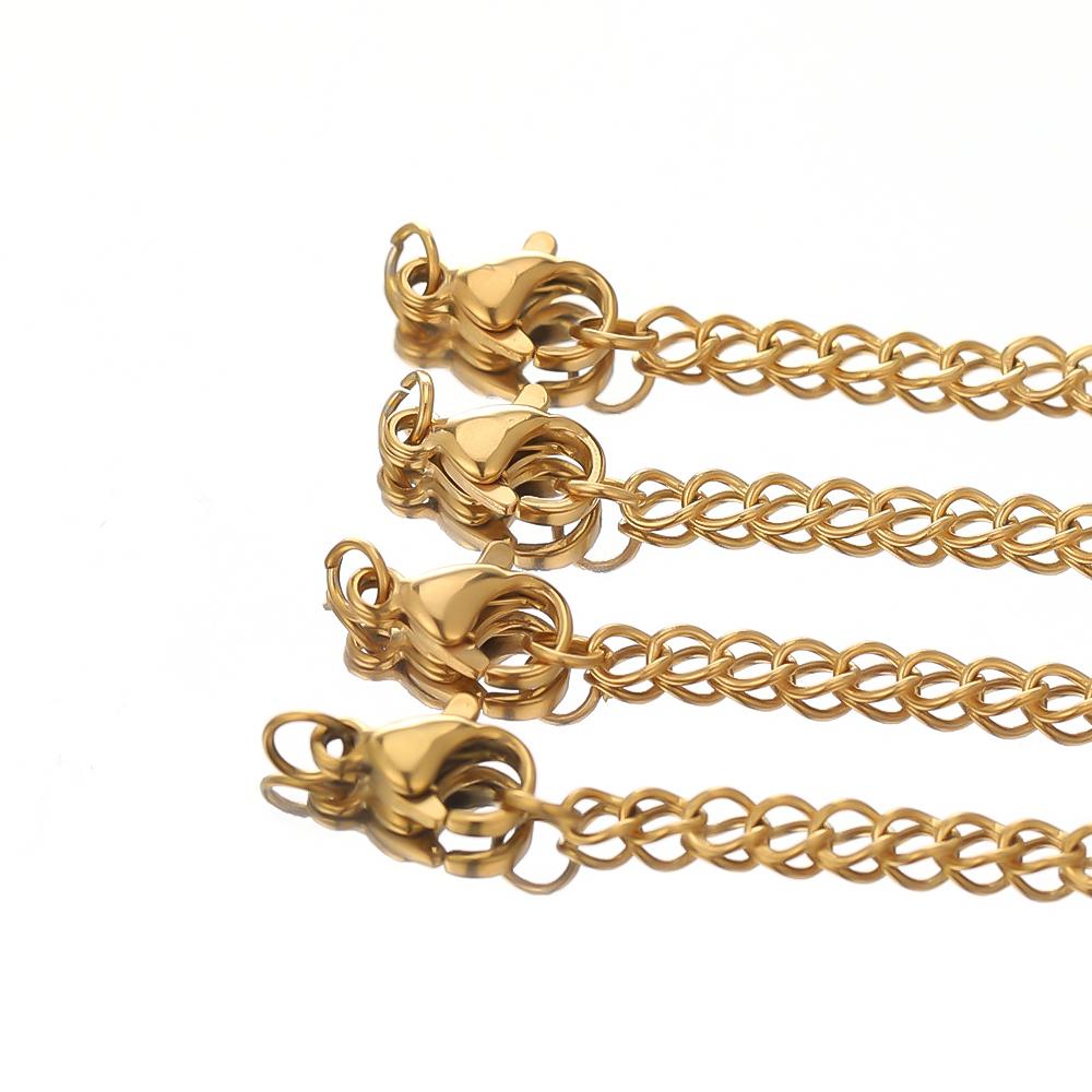 10pcs Stainless Steel Extension Extended Tail Chains Lobster Clasps Connectors DIY Jewelry Making Findings Bracelet Necklaces