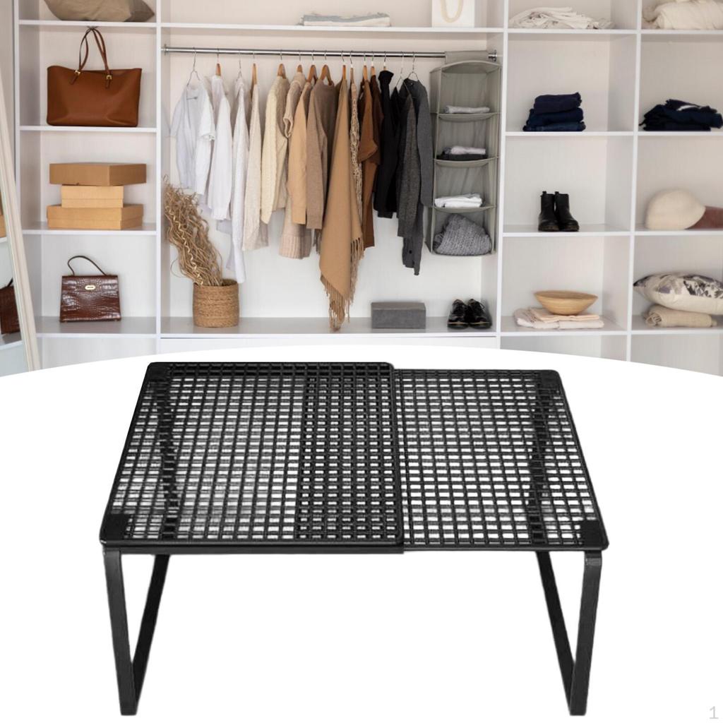 Expandable Cabinet Storage Shelf Adjustable Organization Organizer Rack Stand Riser for Under Sink