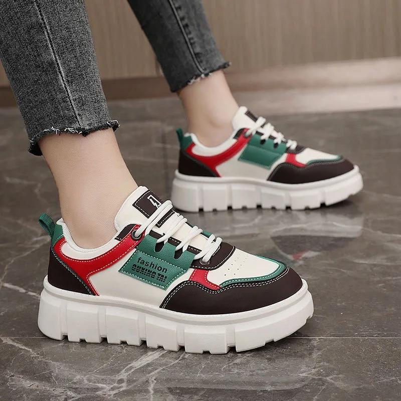 2025 Women's Platform Shoes Fashion Causal Sneakers Designer Vulcanized Shoes Trend Skateboard Shoes for Women Zapatillas Mujer