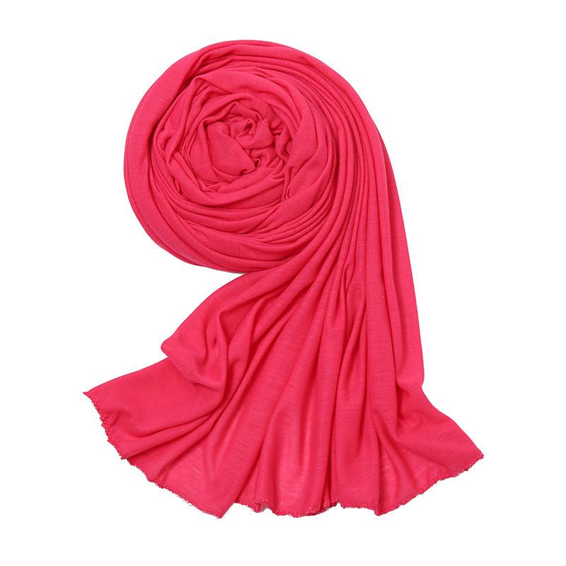 Light Cotton Monochrome Scarf Wrap With Stretch Breathable Fabric For Casual Wear