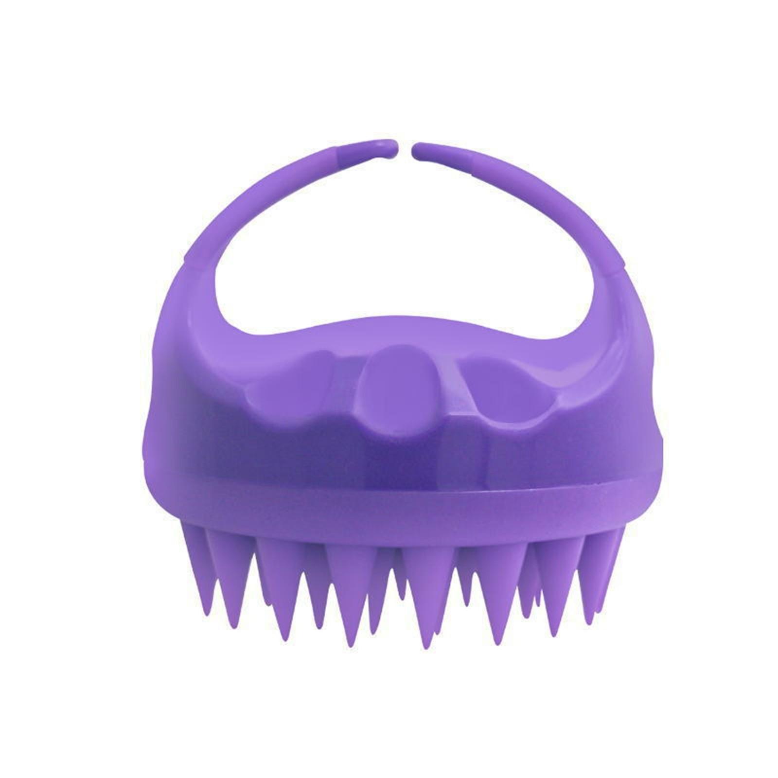 

Universal Shampoo Hair Massage Scalp Comb Clean Antipruritic Nail Silicone Shampoo Brush Shampoo Comb One Size фіолетовий