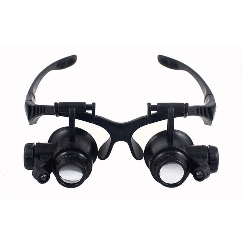 10/15/20/25X Förstoringsglas Förstorande Ögon Glas Lupa Smycken Klocka Reparation Med LED-ljus