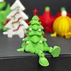 3D Novelty Christmas Miniature Statue Movable Joint Ball Xmas Tree Ornament Party Festive Tabletop Display Figurine