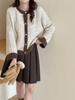 Autumn/Winter 2025 Color Block Knit Cardigan - Loose, Lazy French Style Retro Sweater