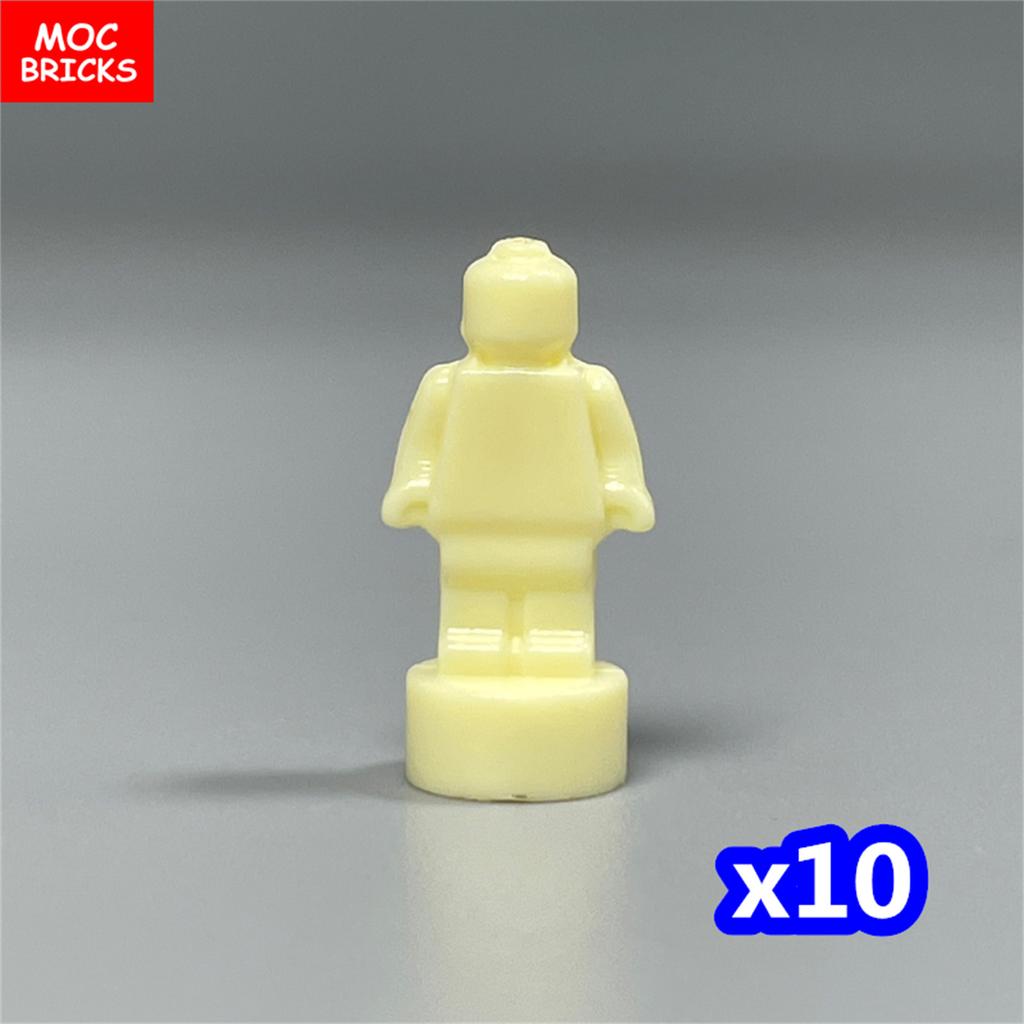 10pcs/lot MOC Bricks Figure 16478 1.8cm Mini Statue Hood Blank Model Building Blocks Custom Unprinted Dolls Kids Toys