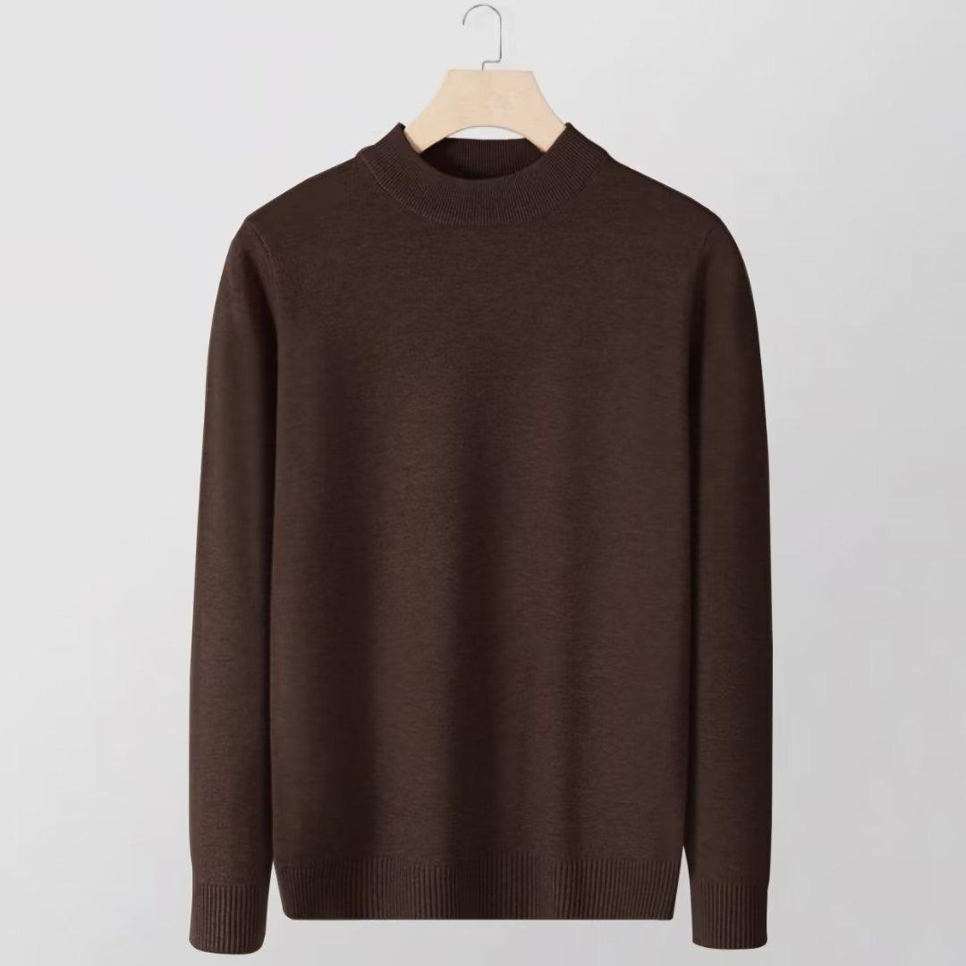 2025 High Neck Slim Fit Knit Sweater - Stylish Black Autumn/Winter Base Layer Top M