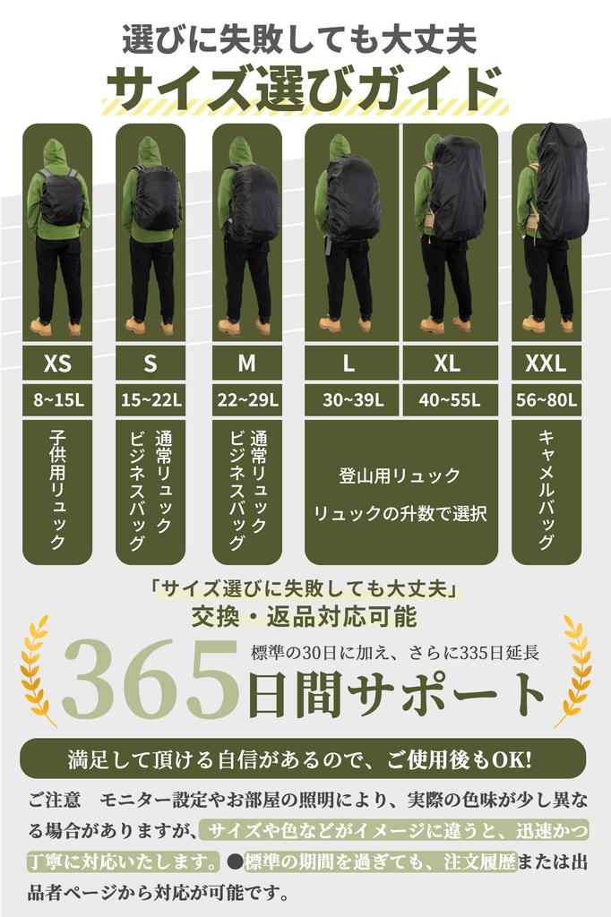 ARUTANU Backpack Fully Velcro Rain Cover for Backpacks and Fastening In 6 Sizes and 6 Side Hooks and Storage Cover, Waterproof, New! Ultra-Thin 2.5mm