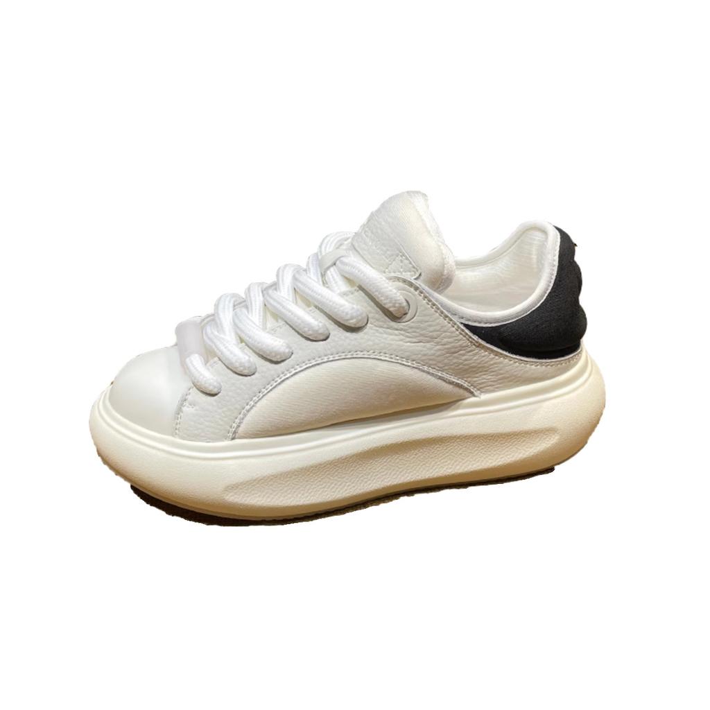 Color matching platform white shoes women's 2025 spring new popular versatile height-increasing muffin casual shoes bread shoes board shoes
