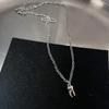 Gothic Charm Heart Teeth Pendant Silver Color Punk Necklace Sweet Cool Y2K Necklace  Women Men