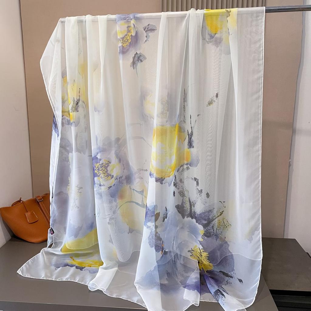 Damski szal wysokiej klasy, nowy, duży, modny, wszechstronny i stylowy szal wiosenno-letni, szal-krem przeciwsłoneczny dla mamy