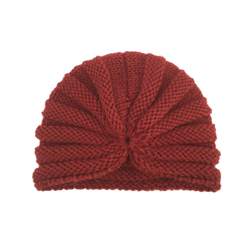 New Baby Fetal Hat, Baby Autumn and Winter Warm Knitted Hat, Children's Wool Hat Turban Hat