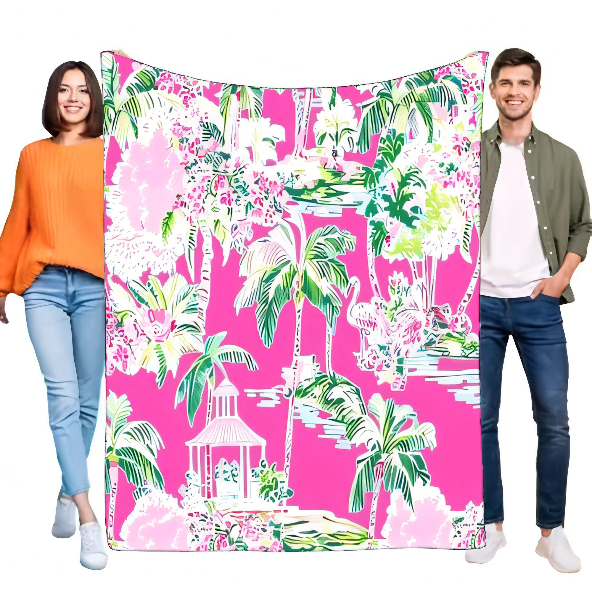 Tropical Paradise Blanket Soft Cozy Bed Sofa Throw Lightweight Perfect for Home Decor and Gifts Size: 75*100cm, Weight: 230 GSM