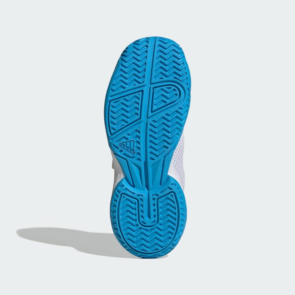 adidas Courtflash Hook-and-Loop Tennis Shoes Kids JP6686 Kids' Performance Sports Shoes Cloud White / Cyber Metallic / Lucid Aquamarine
